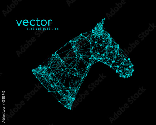 Abstract vector illustration of horse head