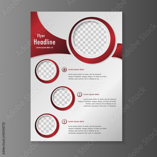 Vector flyer template design
