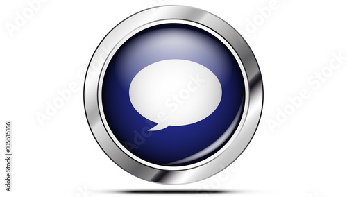 Picto bulle conversation bleu