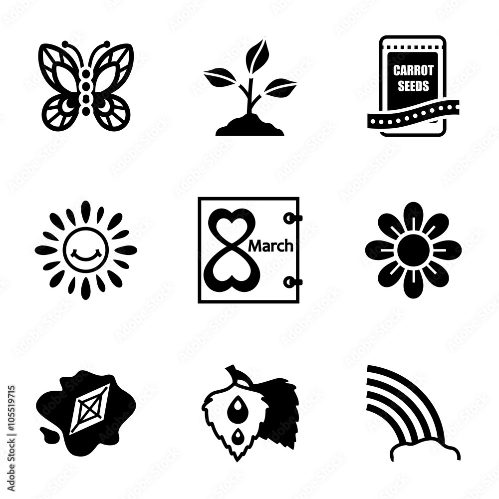 Vector Spring icon set Vector Spring icon set