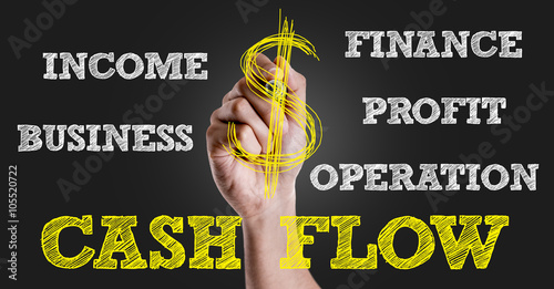 Canvas Print Hand writing the text: Cash Flow