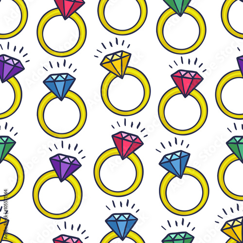 seamless background of rings