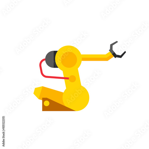Robot manipulator vector icon