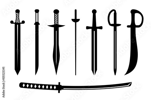 Vector sword ancient weapon design