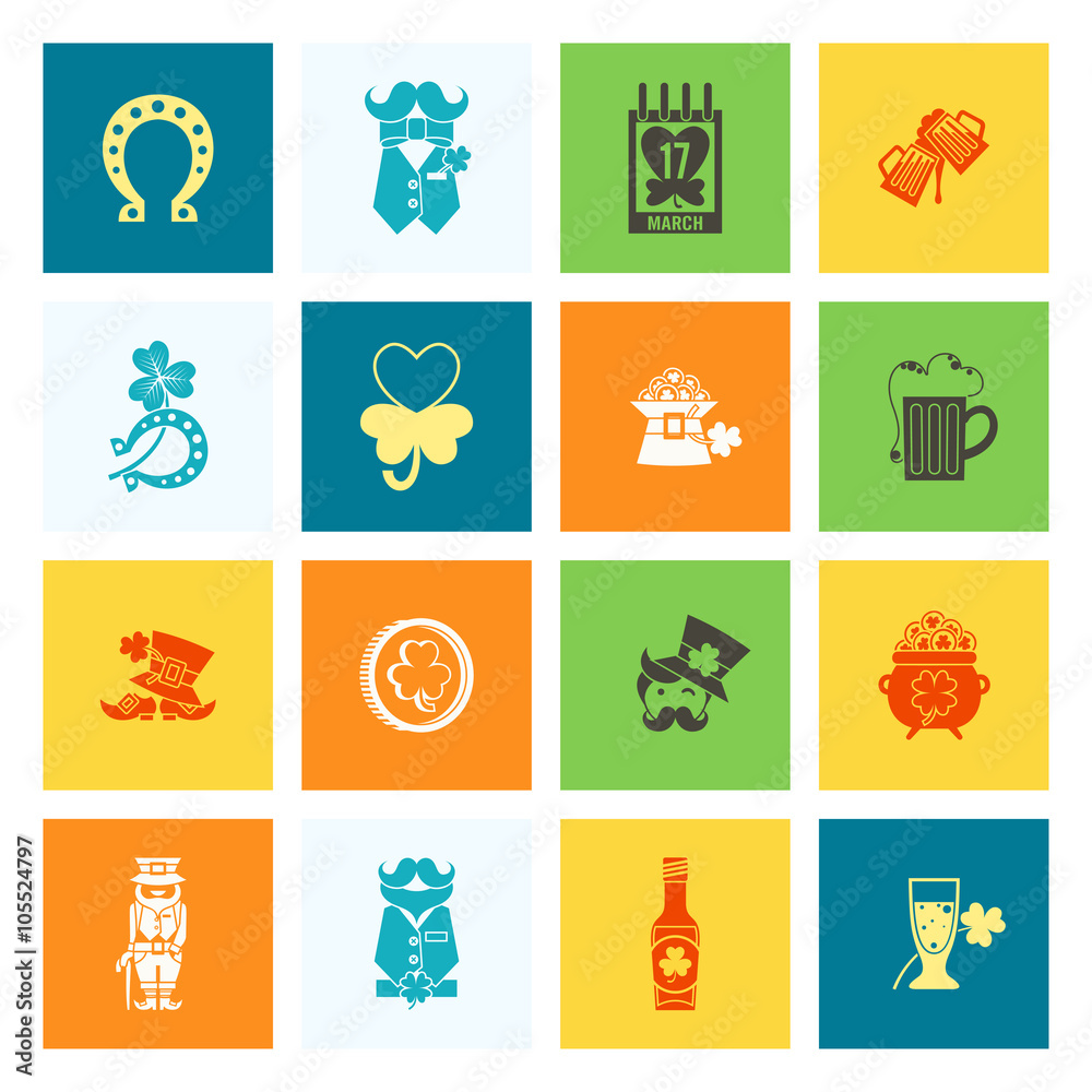 Saint Patricks Day Icon Set Saint Patricks Day Icon Set