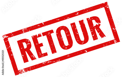 Retour Stempel rot grunge
