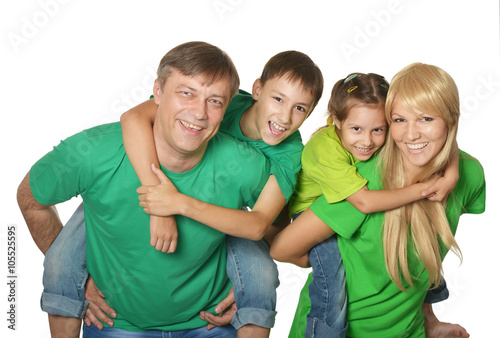 Cute happy family 