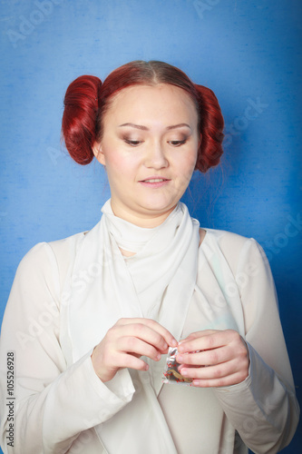 Leia Organa Solo girl with a condom photo