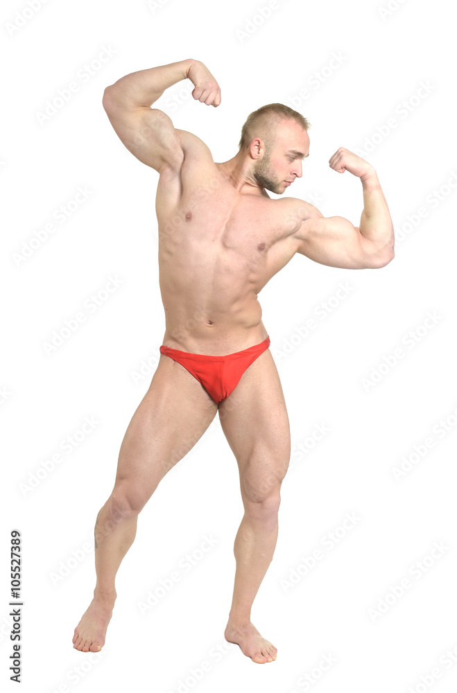 Bodybuilder posing