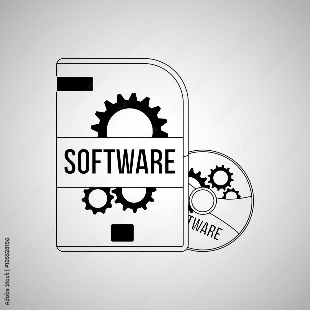 Naklejka premium Development and software design