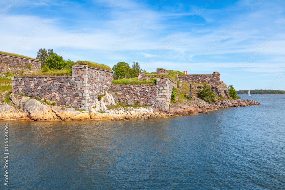 Helsinki, Finland. Exterior of Suomenlinna fortress