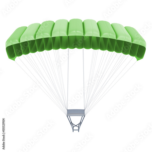 3d image of a parachute isolated on white background.