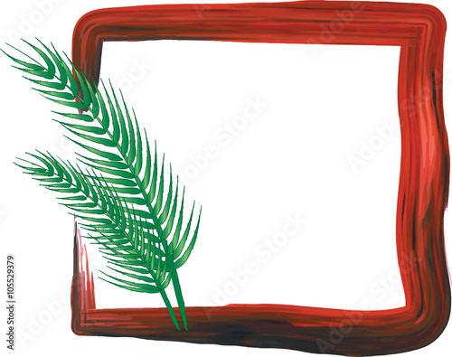 Palm Sunday, Passion of Jesus Christ abstract color illustration.