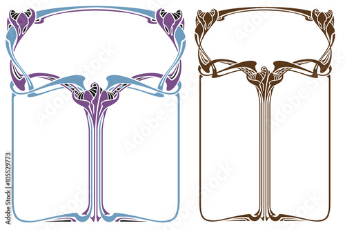 Vector abstract framework from the bound flowers and plants
