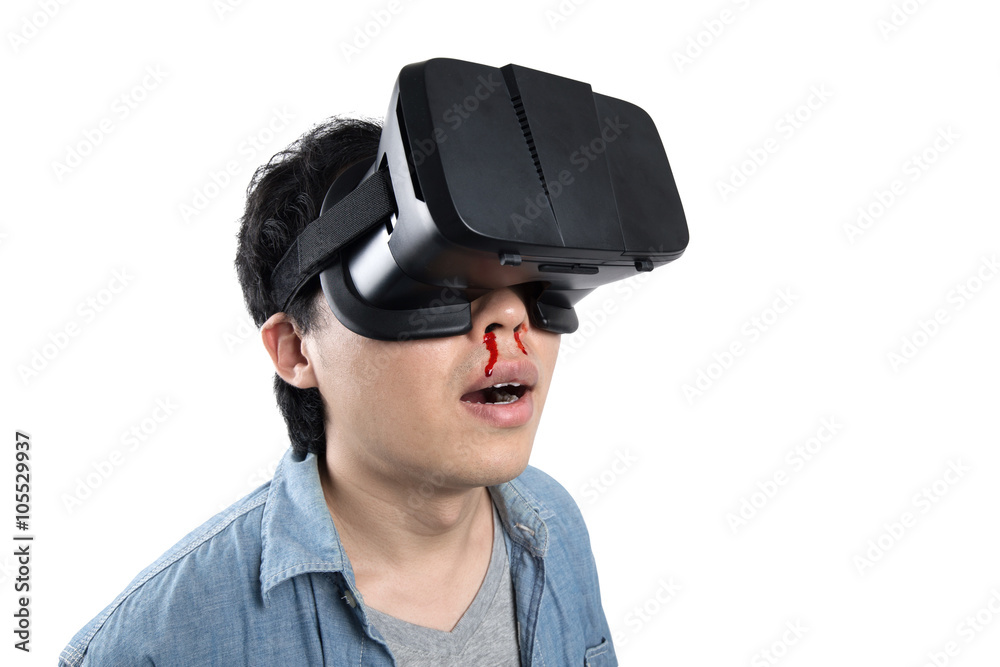 Asian man use VR glasses watching porn video Stock Photo | Adobe Stock