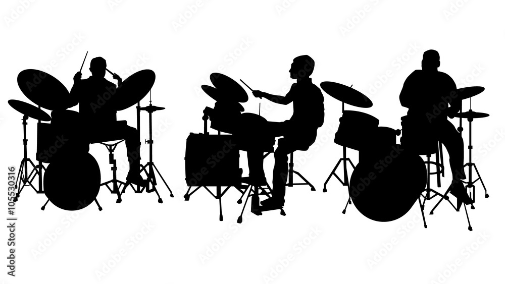 Fototapeta premium Drummer silhouette