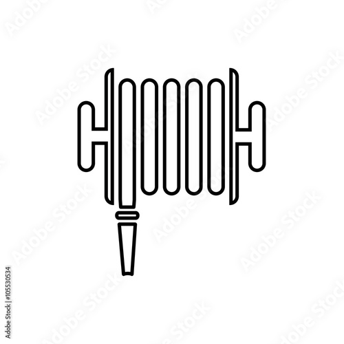 security set firehose line icon