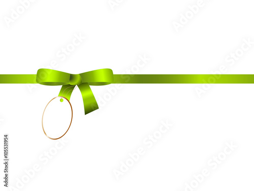 Grüne Schleife mit einem Anhänger