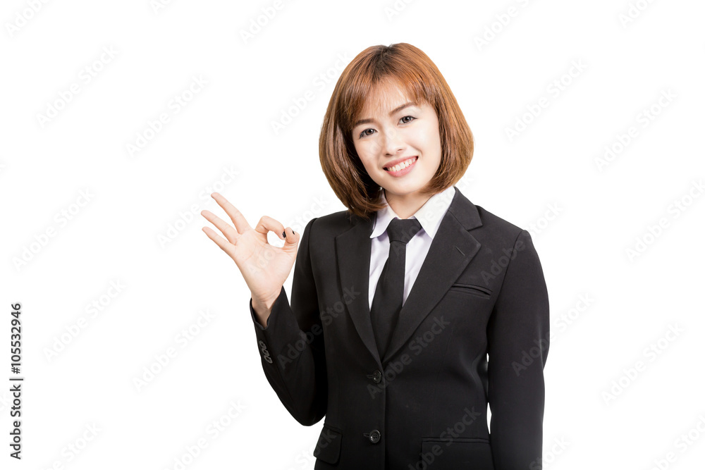 Young asian business woman, isolated on white Young asian business woman, isolated on white