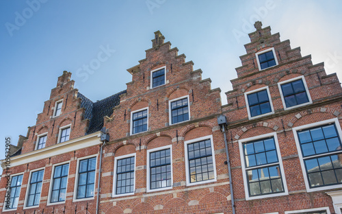 Facades in the historical center of Dokkum