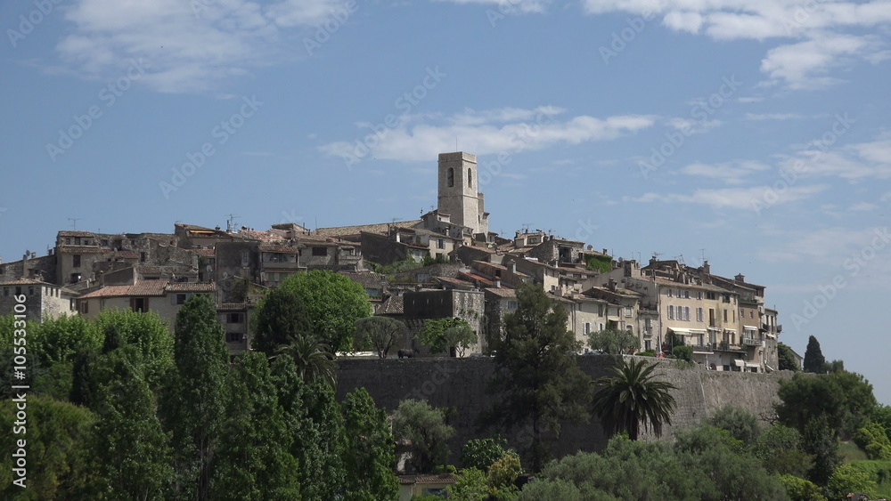 Zoom out of hilltop village of St Paul de Vence, France Zoom out of hilltop village of St Paul de Vence, France