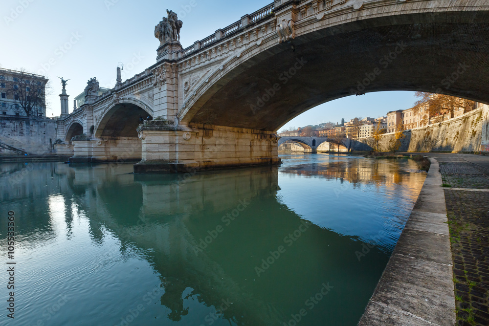Rome city morning view, Italy.