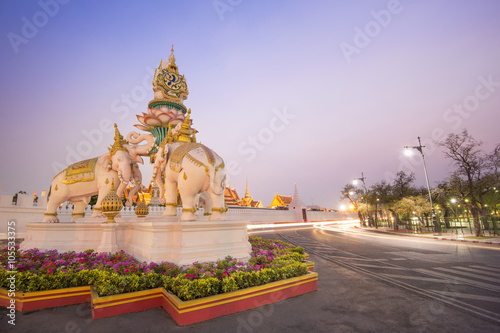 Wat Phra Kaew in Bangkok, Thailand. at twilight. © tonefotografia