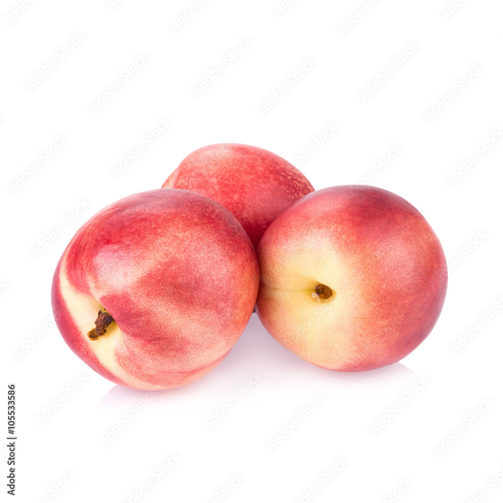 Nectarine fruit isolated on white background Nectarine fruit isolated on white background