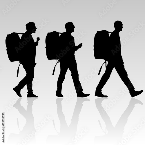 man set walking illustration silhouette