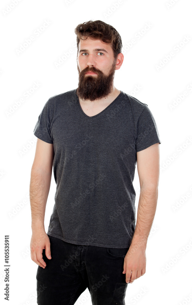 Handsome man with long beard Handsome man with long beard