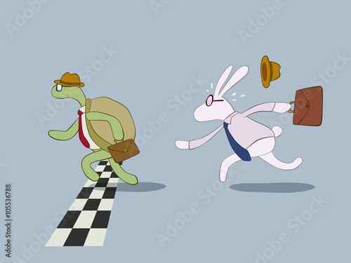 Turtle and rabbit business racing