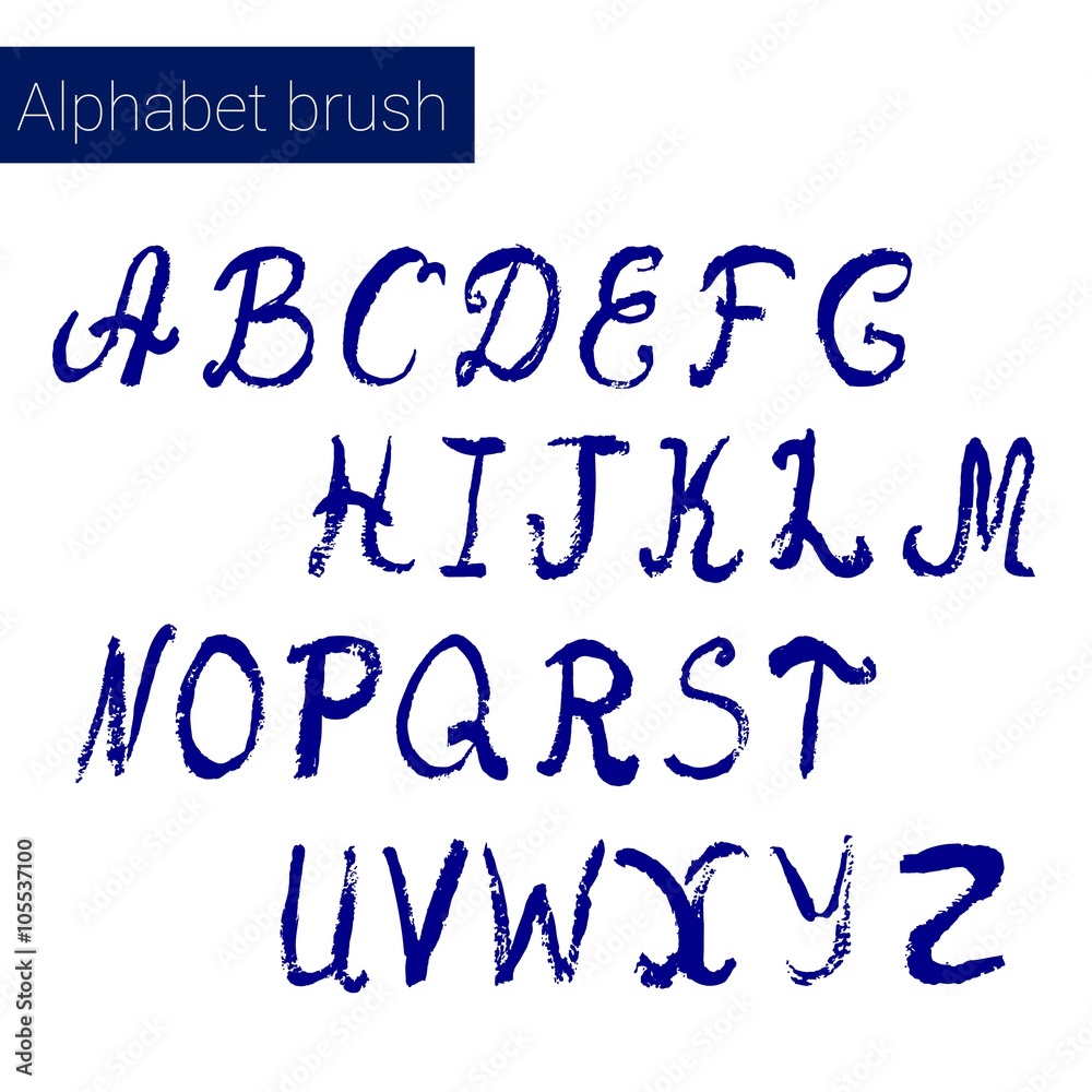 Hand drawn digital isolated alphabet Hand drawn digital isolated alphabet