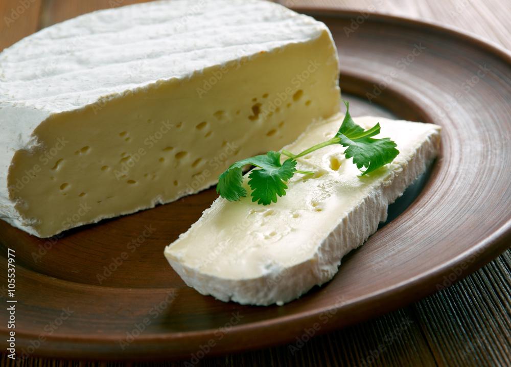 Round Brie cheese