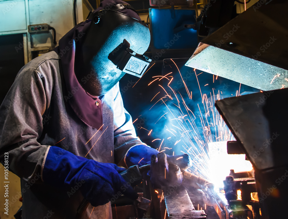 welder Industrial automotive part in factory