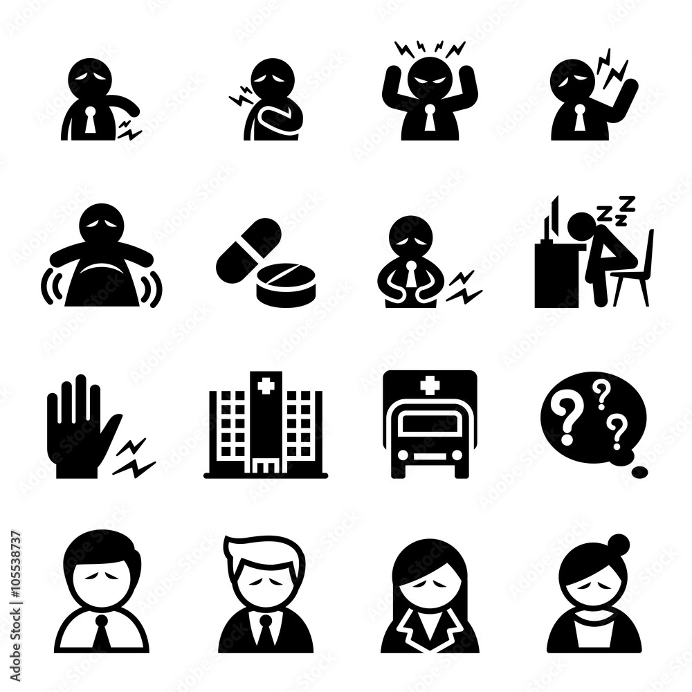 office syndrome icon office syndrome icon