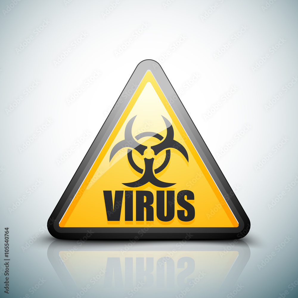 Virus hazard sign