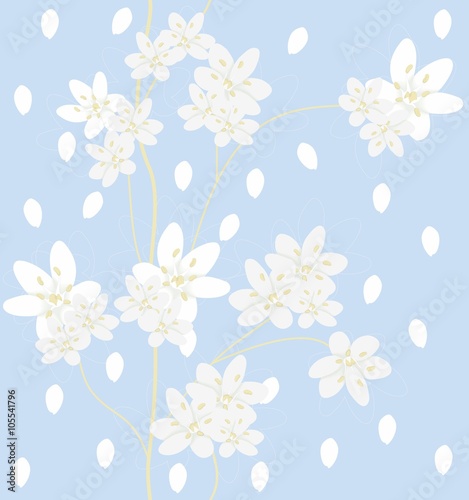 Seamless pattern with jasmine