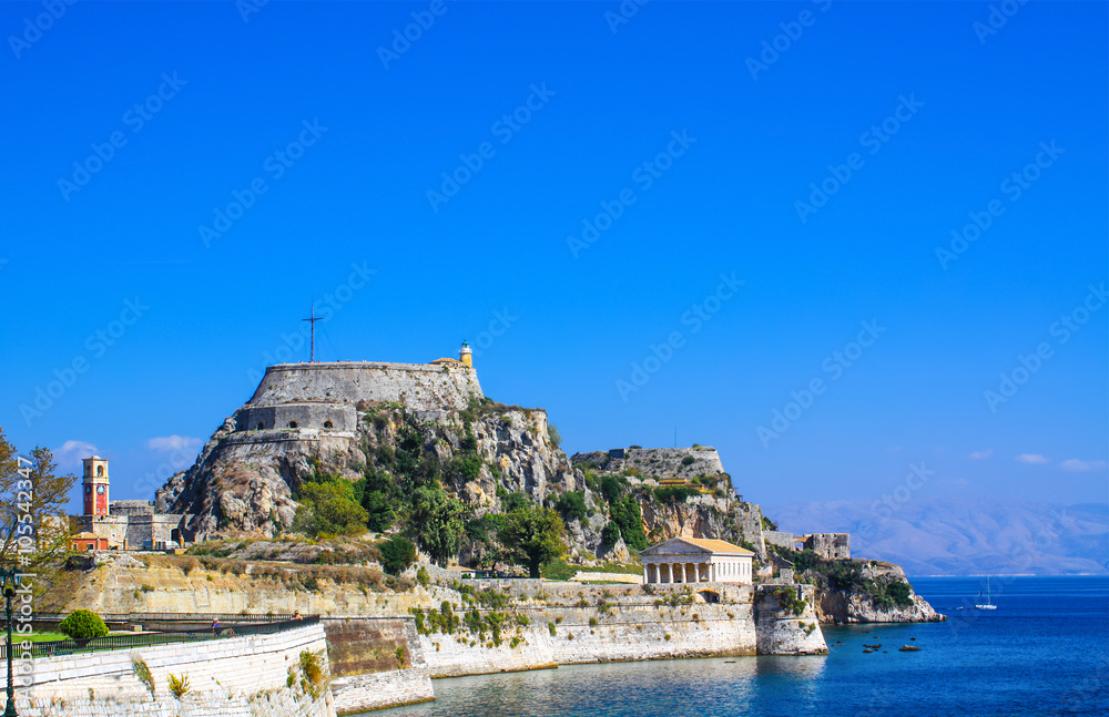 Corfu island. Greece. The old Venetian castle of Corfu town