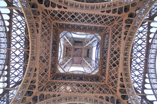 Abstract view of Eiffel Tower in Paris