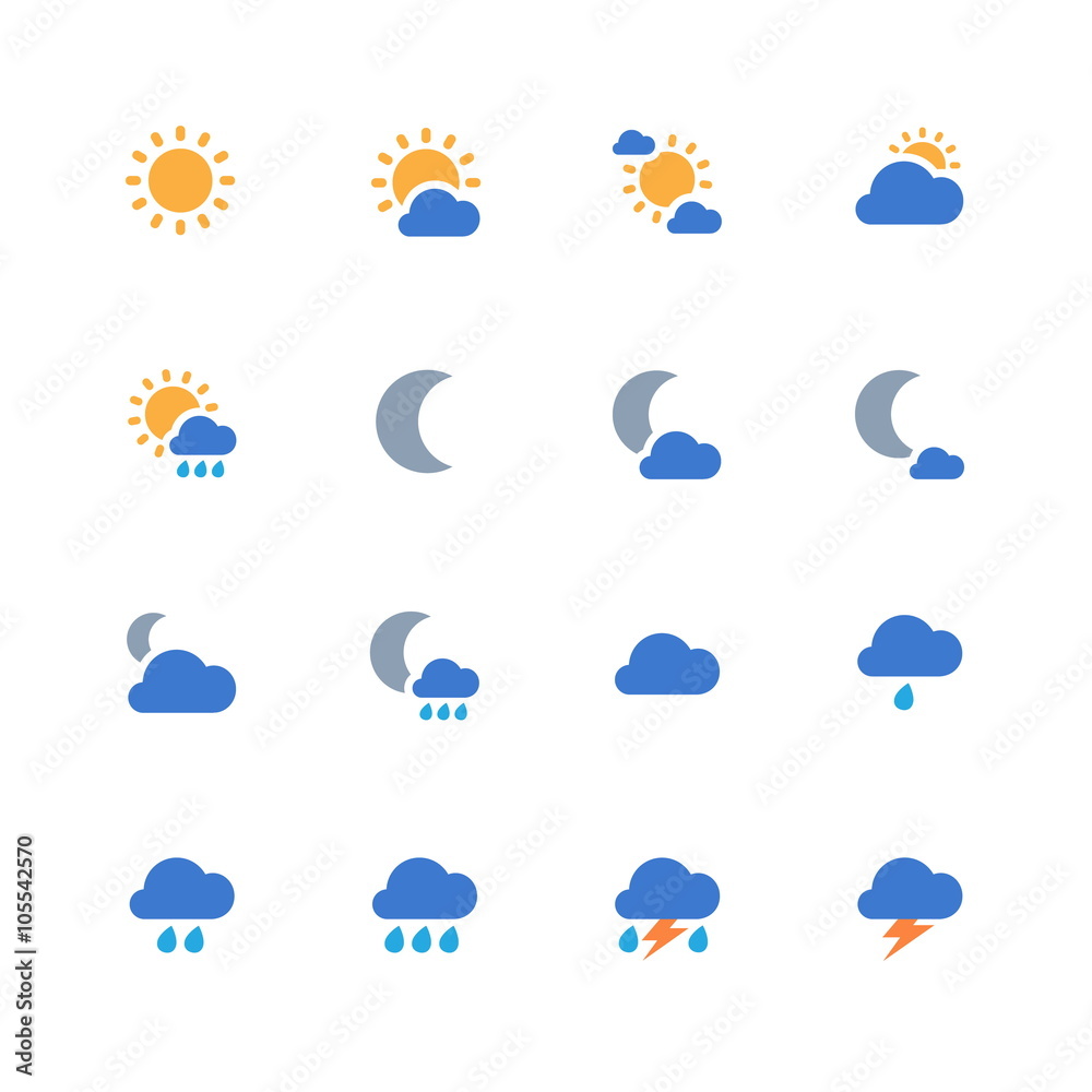 Obraz premium Weather icons