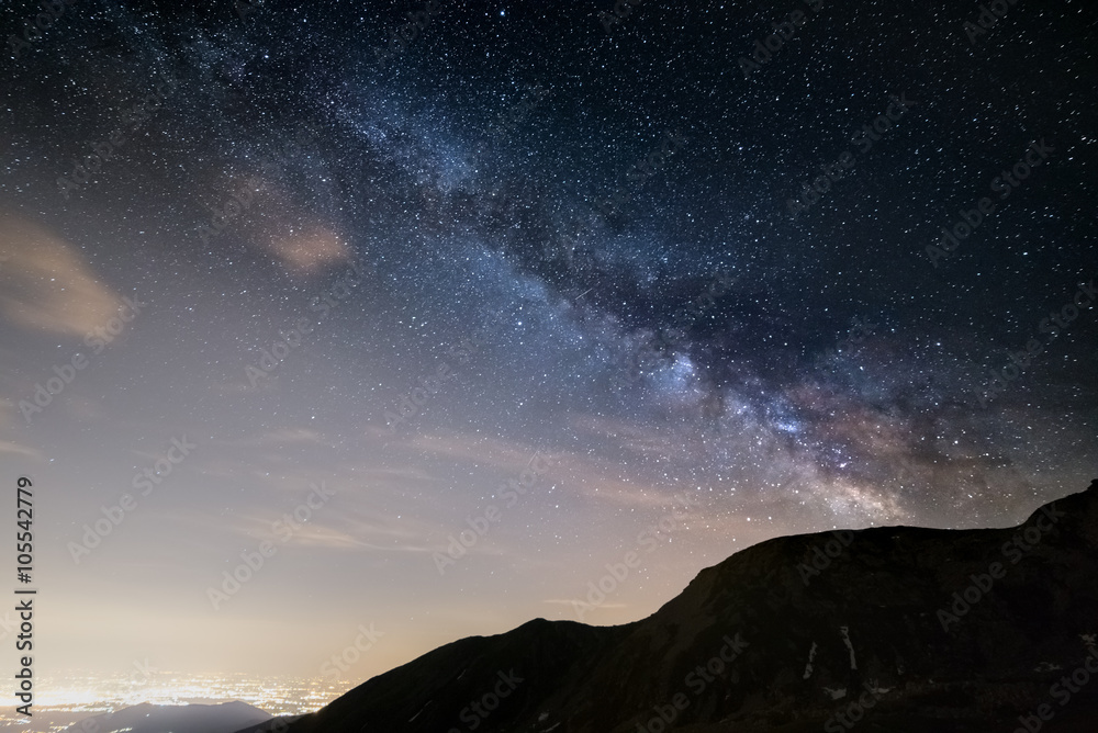 The Milky Way viewed from high up in the Alps