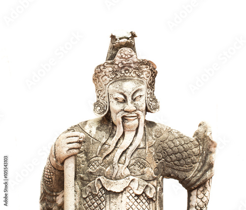 The ancient Chinese warrior statues.