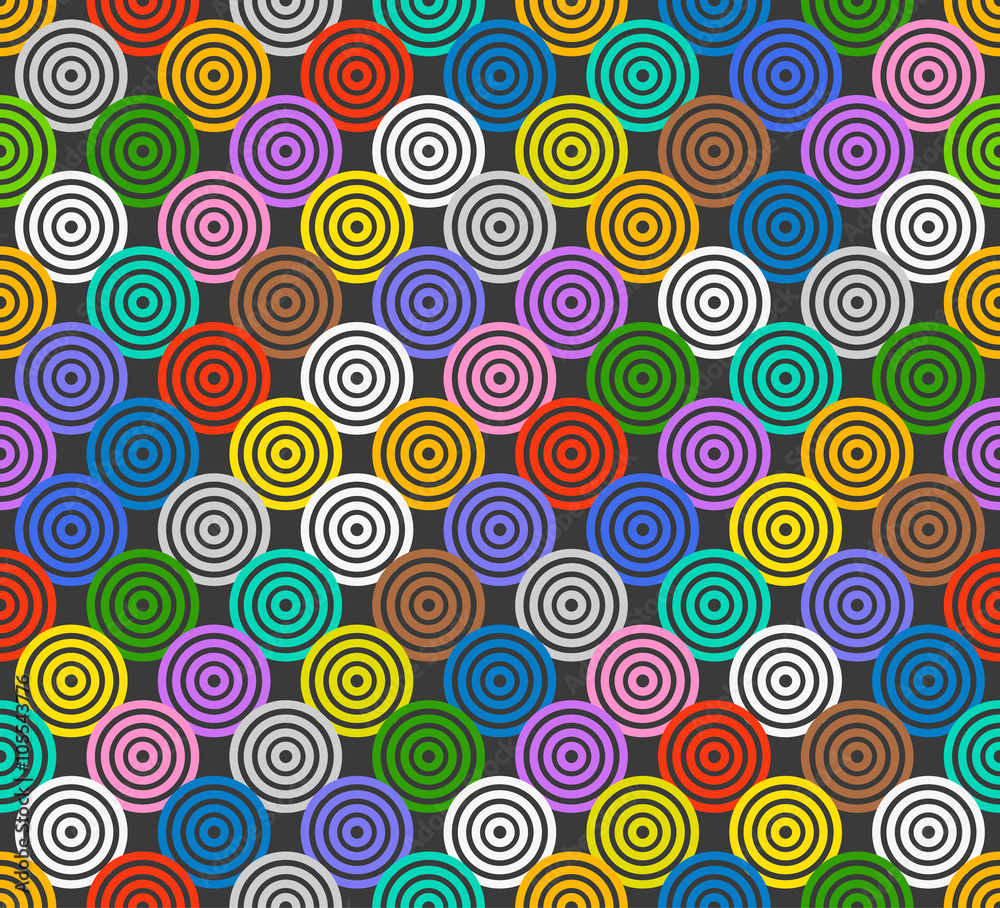 Abstract seamless background of color circles
