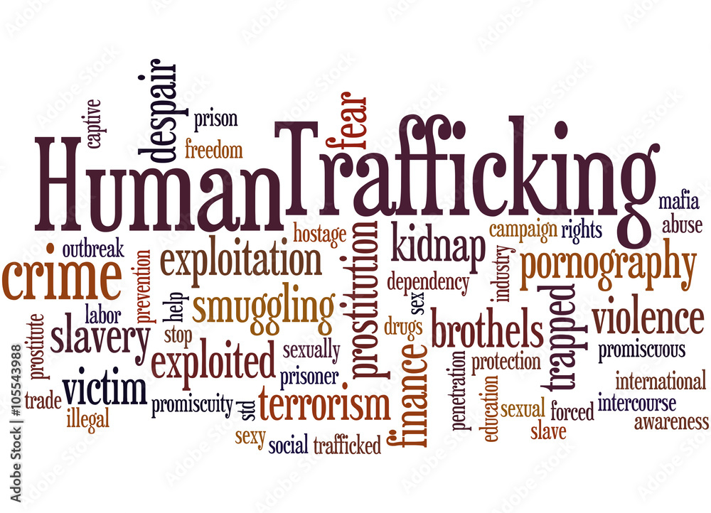 Human Trafficking, word cloud concept 9 Human Trafficking, word cloud concept 9