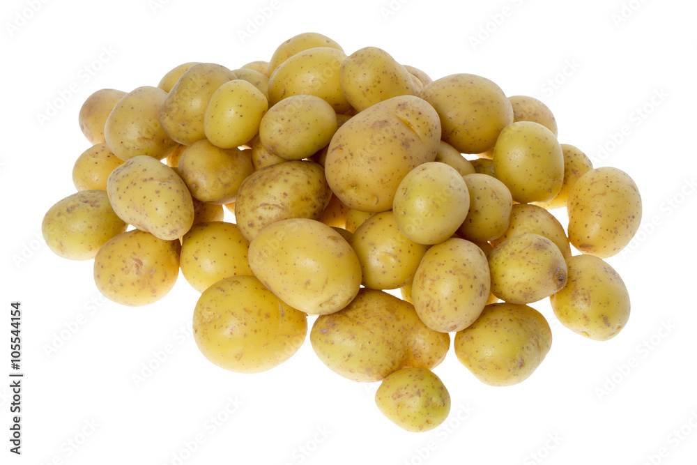 Potato / many potatoes isolated over a white background