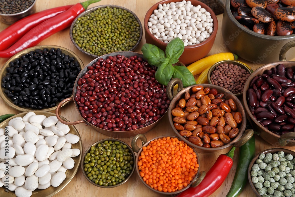 Lentils, peas and beans. Lentils, peas and beans.