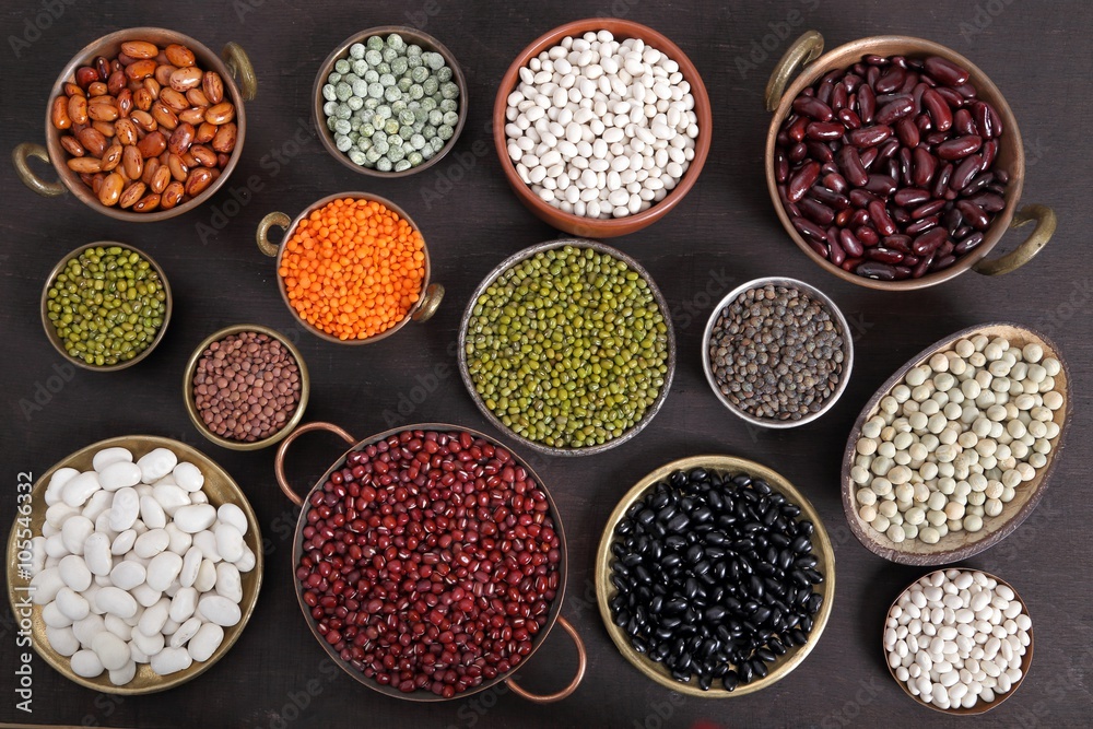 Lentils, peas and beans. Lentils, peas and beans.