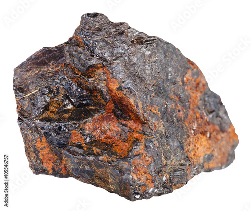 wolframite mineral stone in iron ore