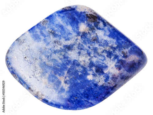 polished Sodalite mineral gem stone isolated