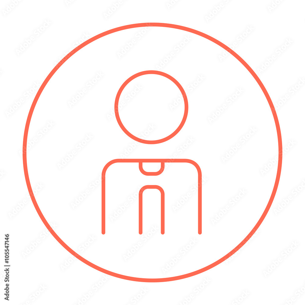 Fototapeta premium Businessman line icon.